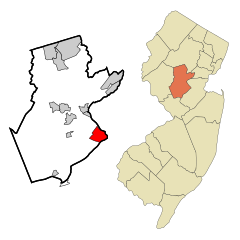 Somerset County New Jersey Incorporated and Unincorporated areas Somerset Highlighted.svg