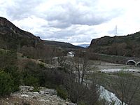 Archivo:Tremp i Areny de Noguera. La Noguera Ribagorçana al Pont d'Orrit