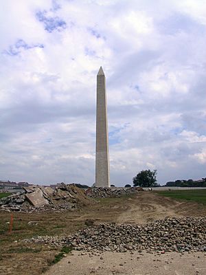Archivo:Washington Monument construction