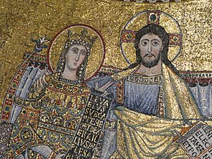 Archivo:Ábside de la Basílica de Santa María en Trastevere. Mosaico del siglo XII. Roma, Italia