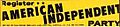 American Independent Party bumper sticker
