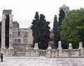 Arles Roman theater pillar ruins
