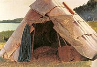 Archivo:Eastman Johnson - Ojibwe Wigwam at Grand Portage - ebj - fig 22 pg 41