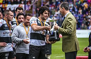 Archivo:Felipe VI en la Final de la Copa del Rey de Rugby 2016 en Valladolid