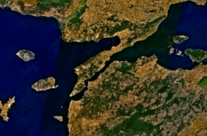 Archivo:Gallipoli peninsula from space