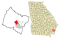 Glynn County Georgia Incorporated and Unincorporated areas Dock Junction Highlighted