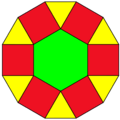 Hexagonal cupola flat
