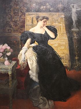 Archivo:La vuelta del baile (1895), por Juan Antonio Benlliure Gil
