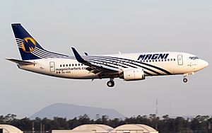 Magnicharters Boeing 737-3H4 (XA-VDD) at Mexico City International Airport.jpg