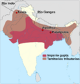 Map for Gupta Empire and tributaries-es