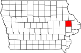 Map of Iowa highlighting Jones County.svg