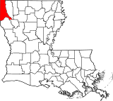Map of Louisiana highlighting Caddo Parish.svg