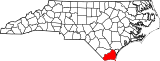 Map of North Carolina highlighting Brunswick County.svg