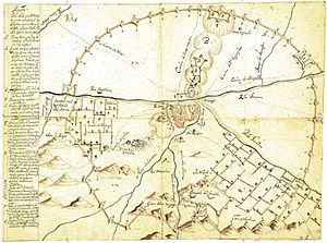 Archivo:Mapa del sitio de Badajoz en 1658