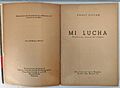 Mi lucha - Primera y segunda páginas - Adolf Hitler - 1937