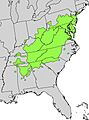 Pinus virginiana range map