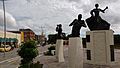 Plaza Cultural del Sinú. Al fondo el centro de la ciudad.