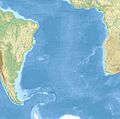 South Atlantic Ocean laea relief location map