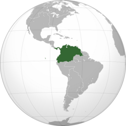 Viceroyalty of New Granada (orthographic projection).svg