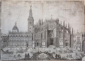 Archivo:Vista y perspectiva de la fachada de la Santa Patriarchal y Metropolitana Iglesia de la Ciud. de Sevilla... (25505324485)