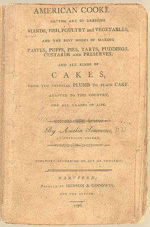 Archivo:American Cookery (1st Ed, 1796, cover)