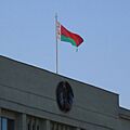 Belarusian flag Minsk (cropped)