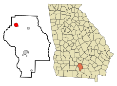 Berrien County Georgia Incorporated and Unincorporated areas Enigma Highlighted.svg