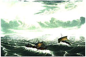 Archivo:Franklin's canoes in gale