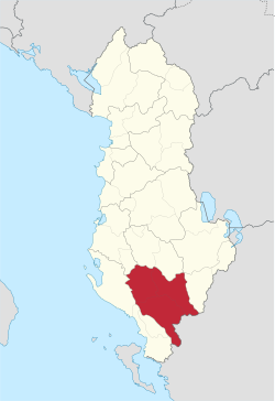 Gjirokaster County in Albania.svg