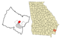 Glynn County Georgia Incorporated and Unincorporated areas Country Club Estates Highlighted