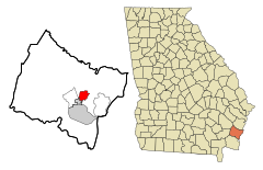 Glynn County Georgia Incorporated and Unincorporated areas Country Club Estates Highlighted.svg