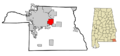 Houston County Alabama Incorporated and Unincorporated areas Cowarts Highlighted