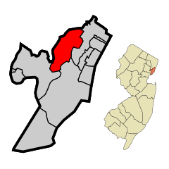 Hudson County New Jersey Incorporated and Unincorporated areas Secaucus Highlighted.svg