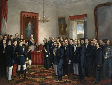 Archivo:Jura del gobernador y capitán general de Santo Domingo, don Pedro Santana (Museo del Prado)