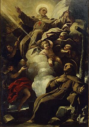 Archivo:Luca Giordano - The apparition of St John of Capistrano to St Peter of Alcantara