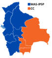 Mapa Electoral de Bolivia por Departamentos 2019
