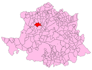 Situación del término municipal de Coria en la provincia de Cáceres