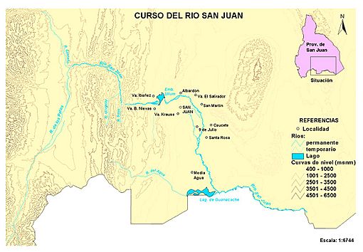 Archivo:Mapa del curso del Río San Juan.