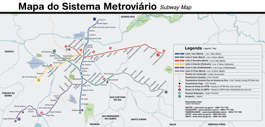 Archivo:Mapa do Metrô de São Paulo em escala