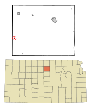 Mitchell County Kansas Incorporated and Unincorporated areas Tipton Highlighted.svg