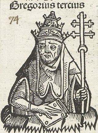 Paus Gregorius III Gregorius tercius (titel op object) Liber Chronicarum (serietitel, RP-P-2016-49-62-10).jpg