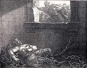 Archivo:Ragnar Lodbroks död by Hugo Hamilton