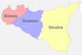 Sicily prehellenic topographic mapSimplificado-es