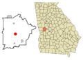 Talbot County Georgia Incorporated and Unincorporated areas Talbotton Highlighted