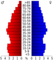 USA Covington County, Alabama age pyramid