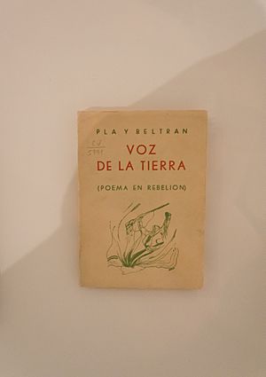 Archivo:Voz de la tierra. Libro de Pascual Pla y Beltrán