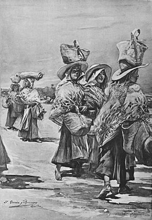 Archivo:1897-03-15, La Ilustración Artística, Algabeñas camino de Sevilla, García y Ramos (cropped)