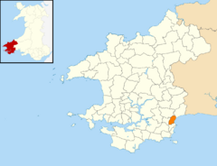2010 Wales Pembrokeshire Community Saundersfoot map.svg