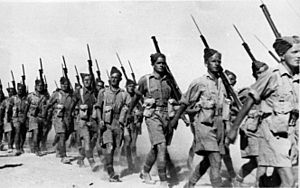 Archivo:20th Battalion infantry marching in Baggush, Egypt, September 1941
