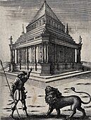 A forester stand with his spear in his hand before a lion an Wellcome V0023017